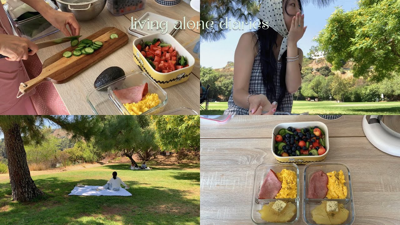 ✿˖˚ ༘ LA vlog ꩜ picnic date with mom, making picnic bento box, Quince clothing haul, weekend brunch