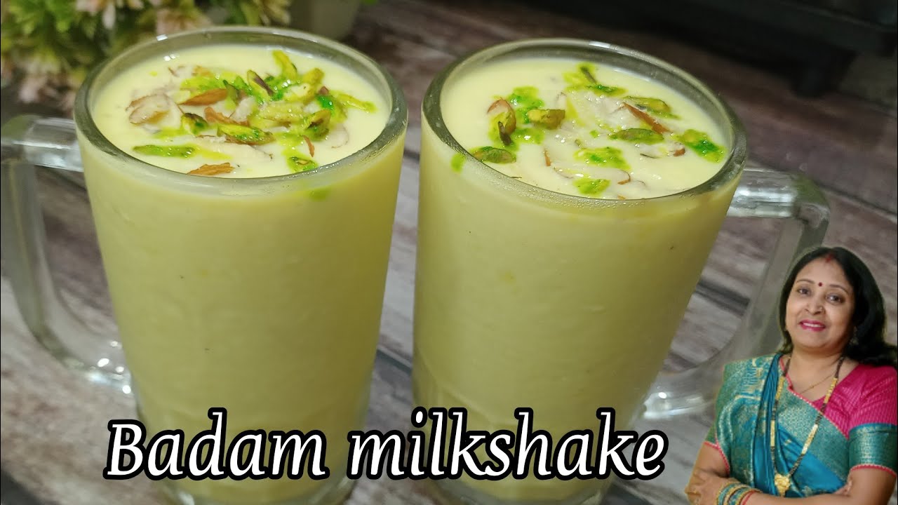 Easy way to make market-like almond shake | Badam Shake Recipe | Badam Milkshake | Almond Milkshake