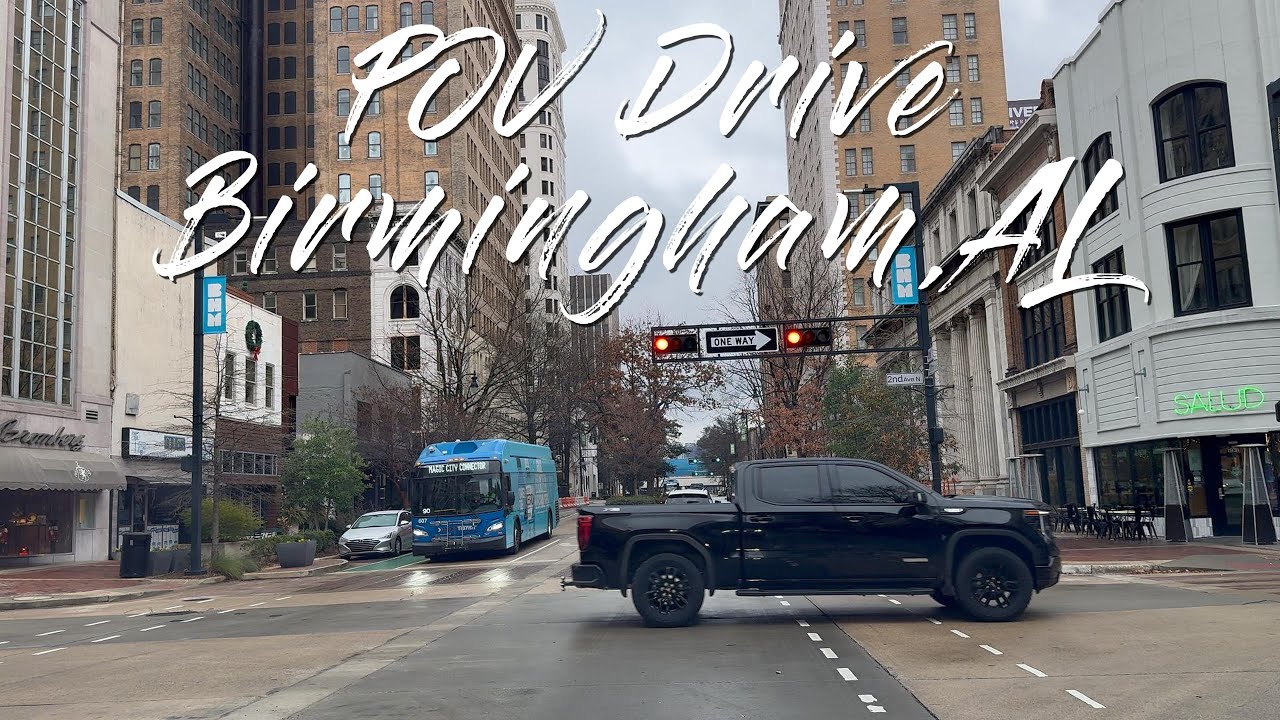 4K 60FPS POV Saturday Morning Drive 🚗☀️ | Downtown Birmingham, Alabama | Ultra HD