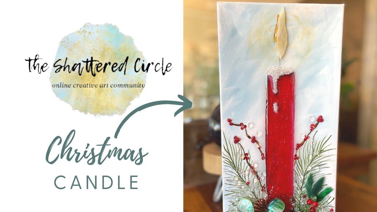 Christmas Candle (Glass & Resin Art Tutorial)