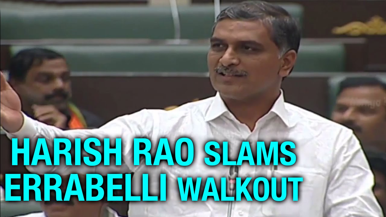 Minister Harish Rao slams Errabelli Dayakara Rao walkout from T Assembly