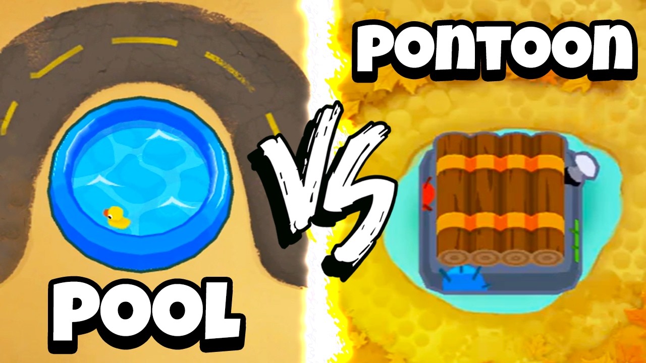 1 переносное озеро против 1 понтона (BTD 6)