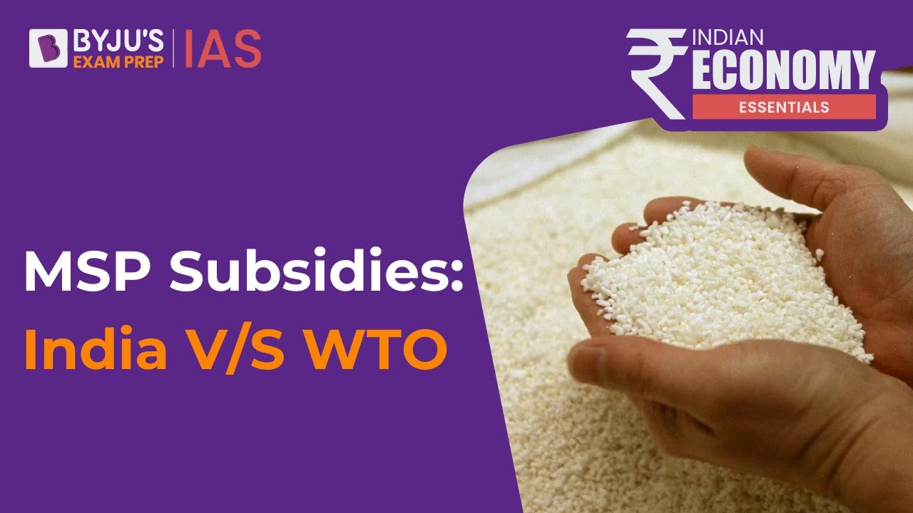 MSP Subsidies: India VS WTO | Why Are India's MSP Programmes Under Scrutiny At WTO? | UPSC Economy