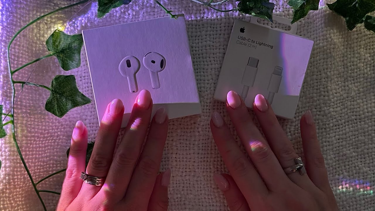 ASMR: Double Apple unboxing (AirPods & cable) Super close whispers ✨