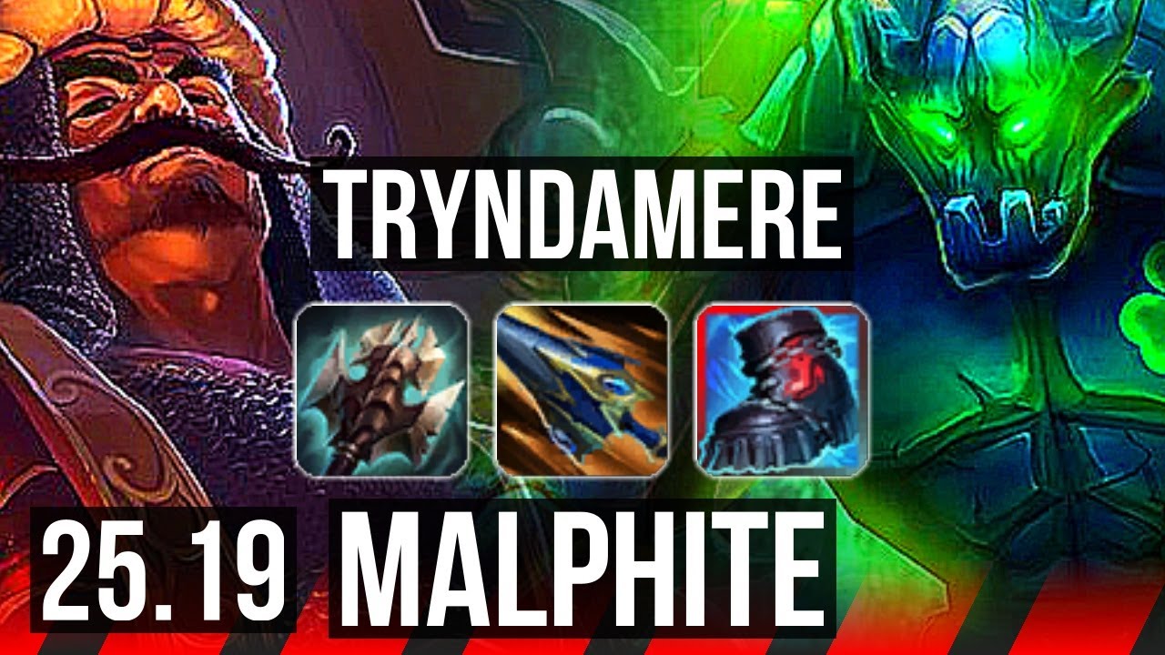 TRYNDAMERE vs MALPHITE (TOP) | 42k DMG, 11/5/17 | KR Master | 25.19