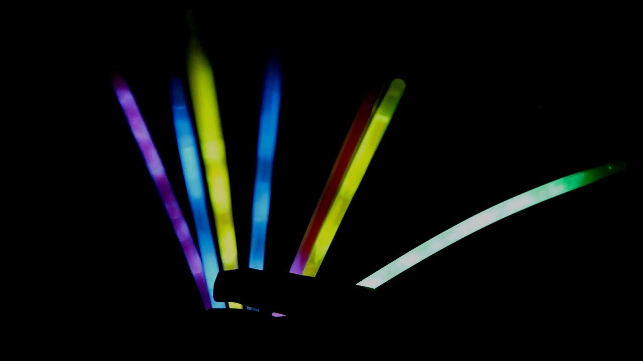 ASMR cracking glowsticks in the dark