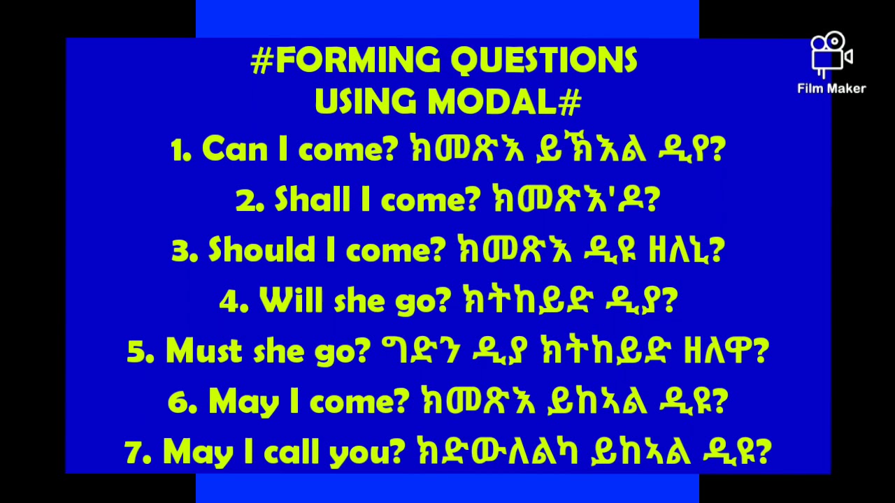 MODAL : PART ONE and PART-TWO