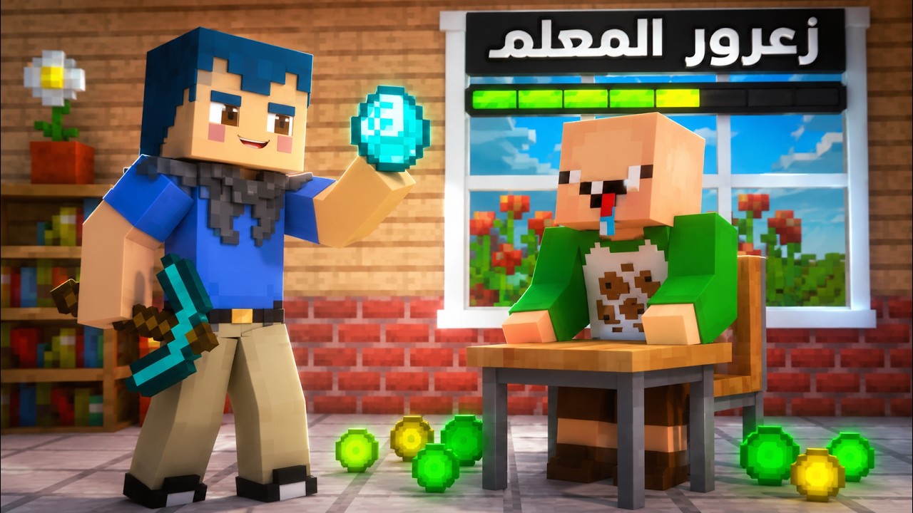 فلم ماين كرافت : زعرور اذكى معلم في العالم 🔥😱