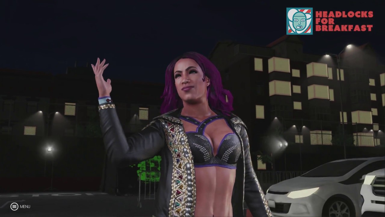 WWE 2K19 Gameplay Parking Lot - Alexa Bliss vs Sasha Banks vs Bayley | WWE 2K19 Xbox One X Gameplay