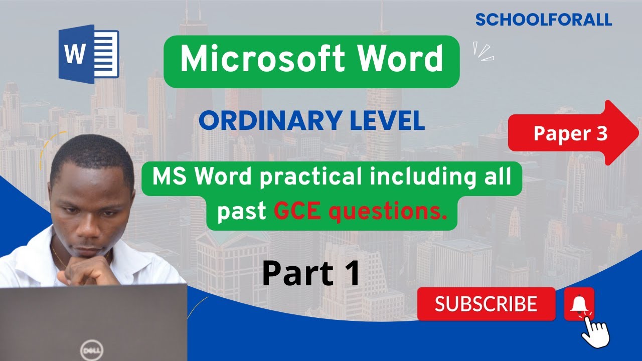 Part 1: Ordinary Level MS Word Practical – GCE-Oriented