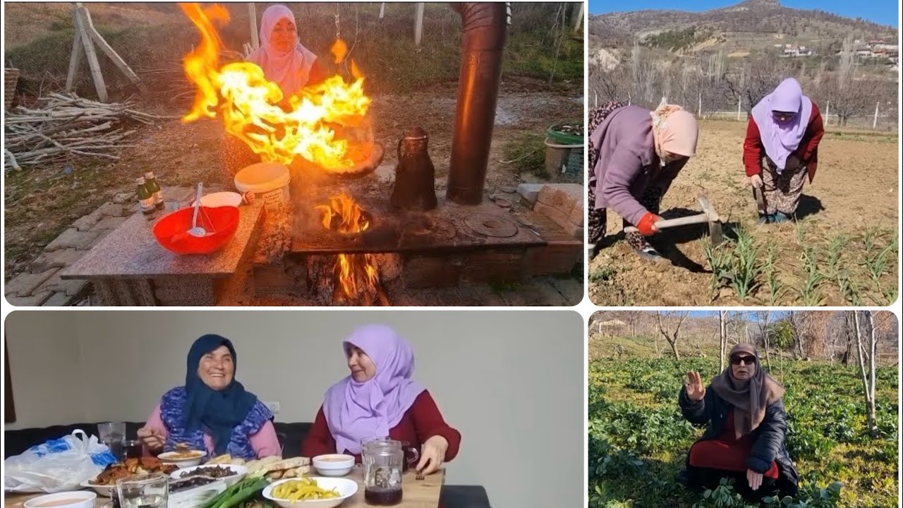 KÖYE ZİYARETE GİTTİM HERKES UYUYOR BEN NİYE ACELECİYİM AÇİK HAVA OCAK BAŞIMDA İFTARLIK HAZIRLADIM 