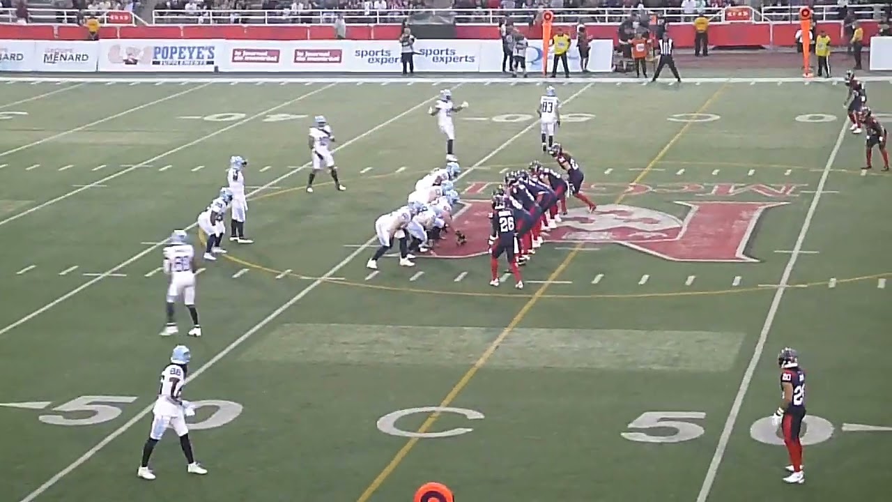 Toronto Argonauts QB Nick Arbuckle throws a 20-yard pass to DaVaris Daniels vs. Montreal Alouettes