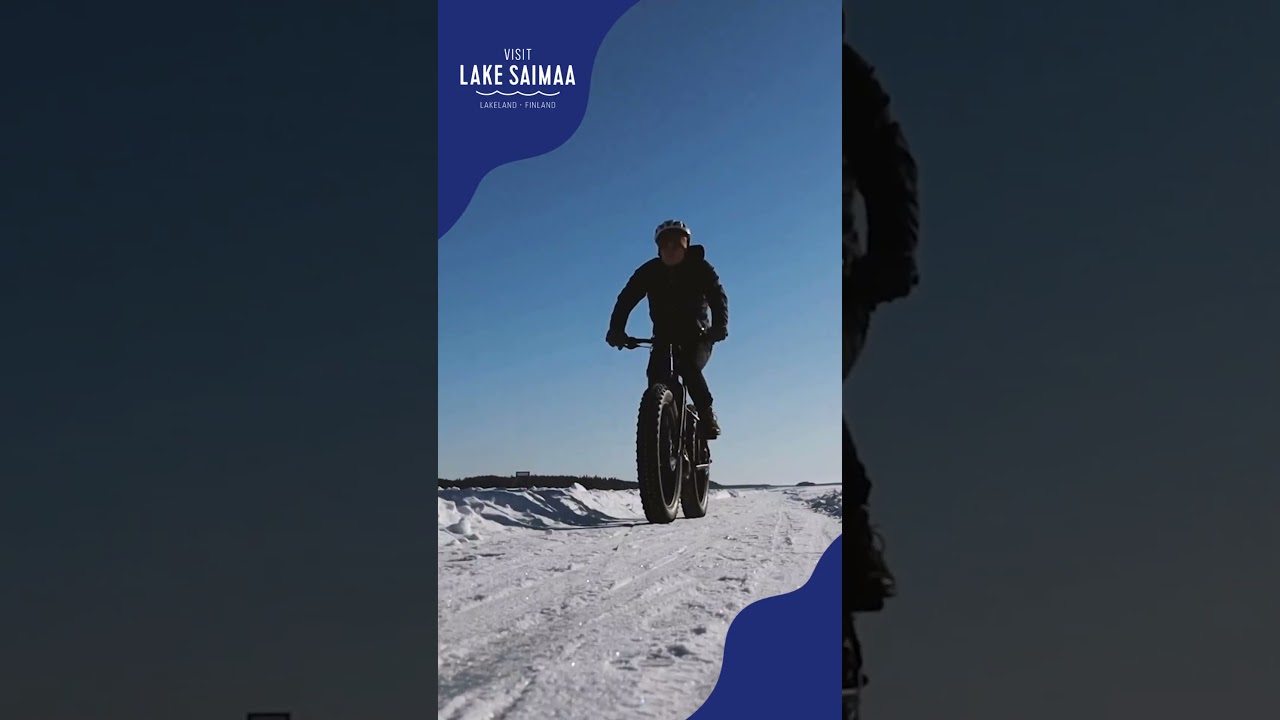 Relaxing winter in Lake Saimaa Finland