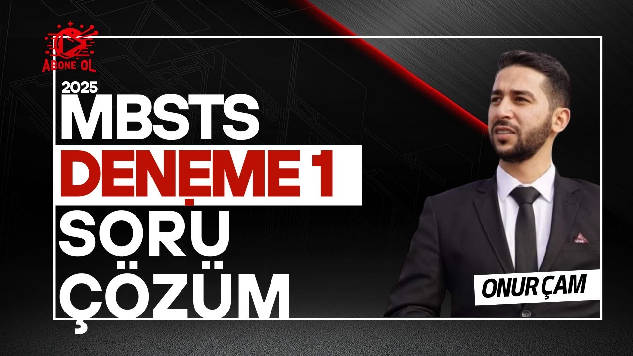 2025 MBSTS Online Deneme Sınavı - 1 | Onur Çam ile Soru Çözüm Videosu 🎯