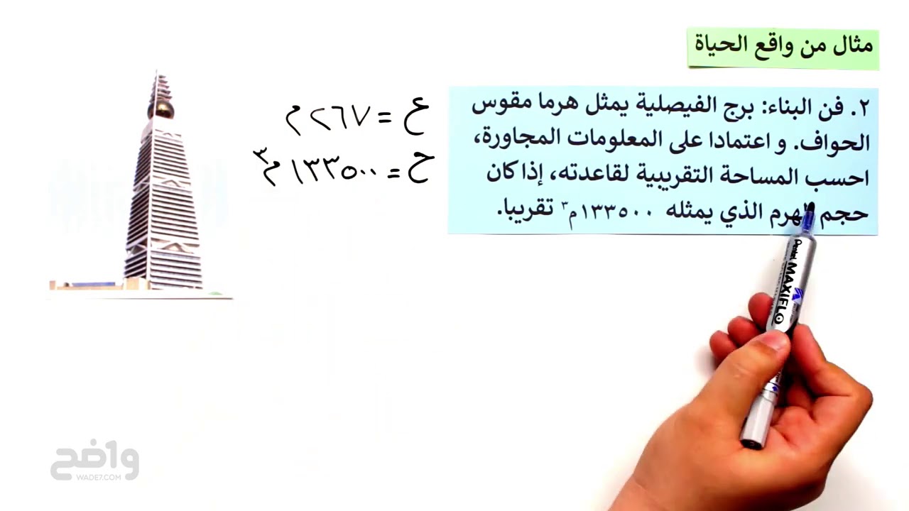 حجم الهرم والمخروط: رياضيات ثاني متوسط