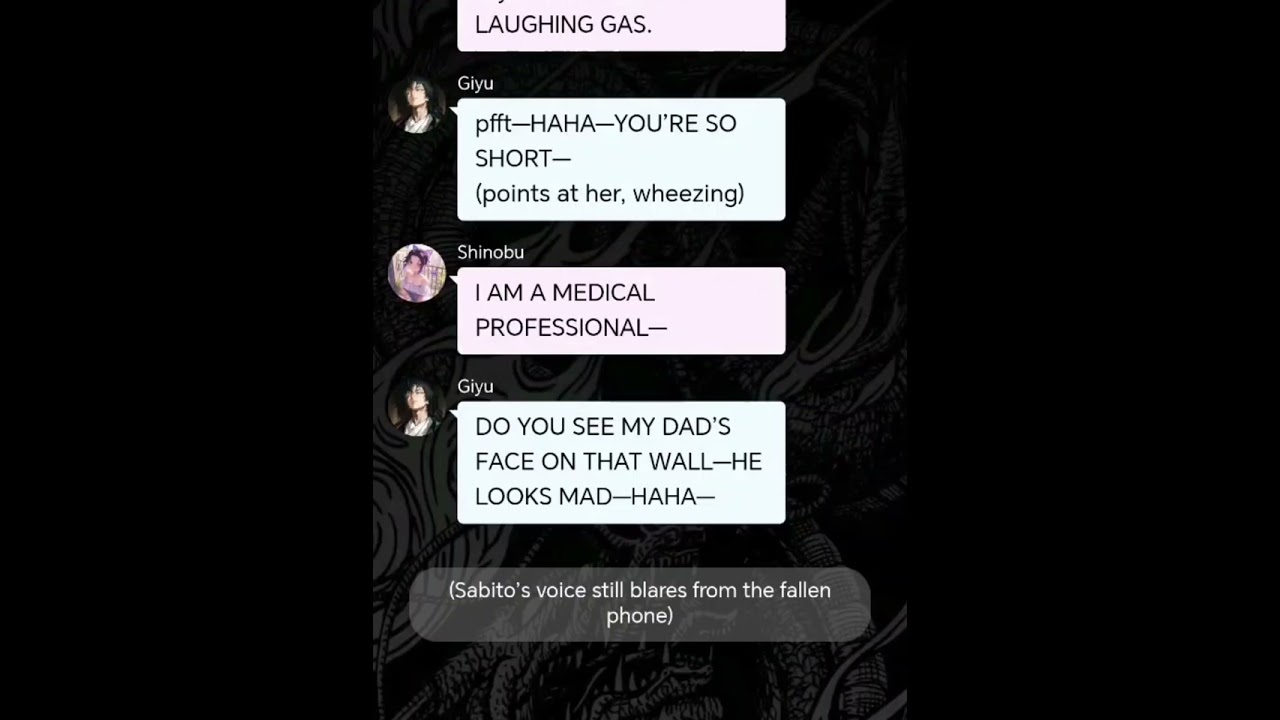 My genius doctor (part 1) demon slayer texting story Giyushino kny texting story 