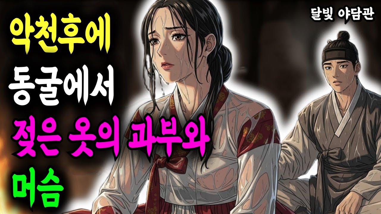 동굴 속 비에 젖은 옷의 과부와 머슴ㅣ야담 전설 민담 설화 옛날이야기