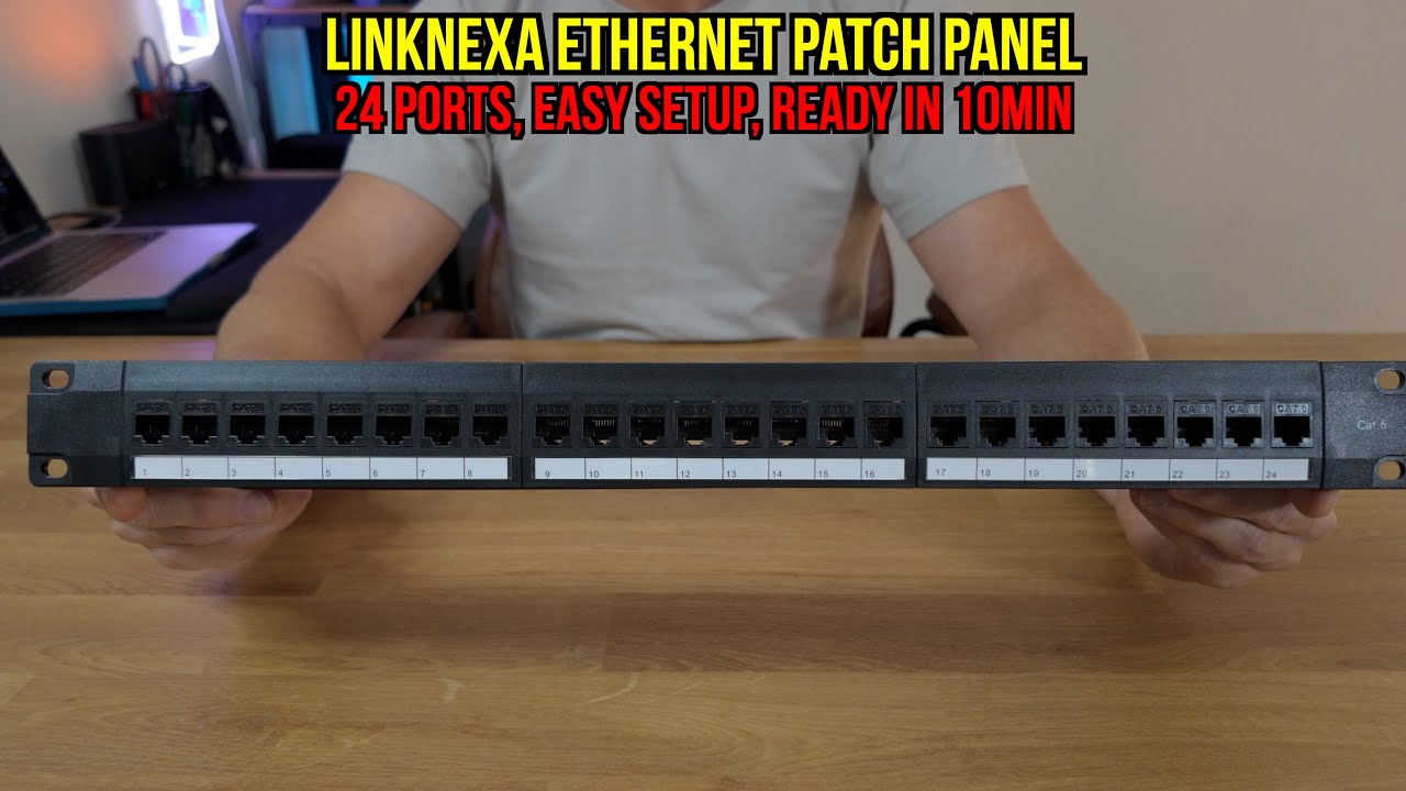 Патч-панель LINKNEXA на 24 порта, Keystone с разъемом RJ45 и поддержкой сквозной передачи 10G.