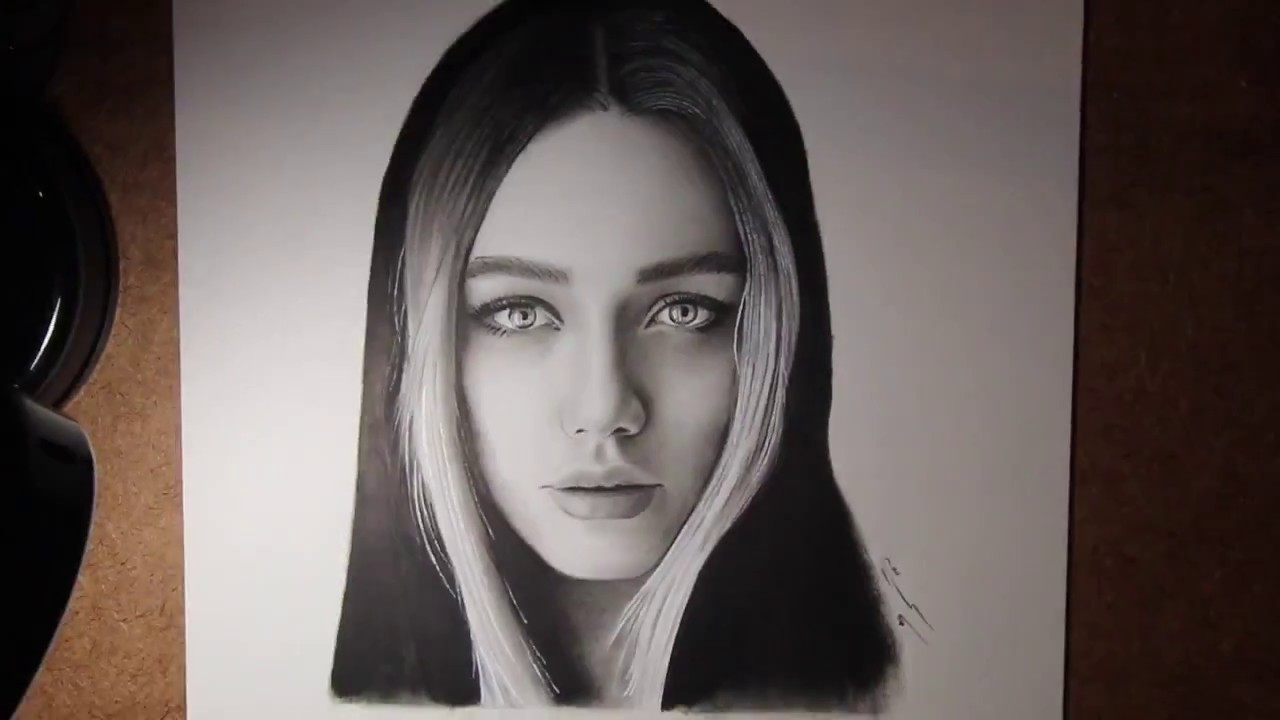 Realistic portrait drawing by Maryam moayed alaei
