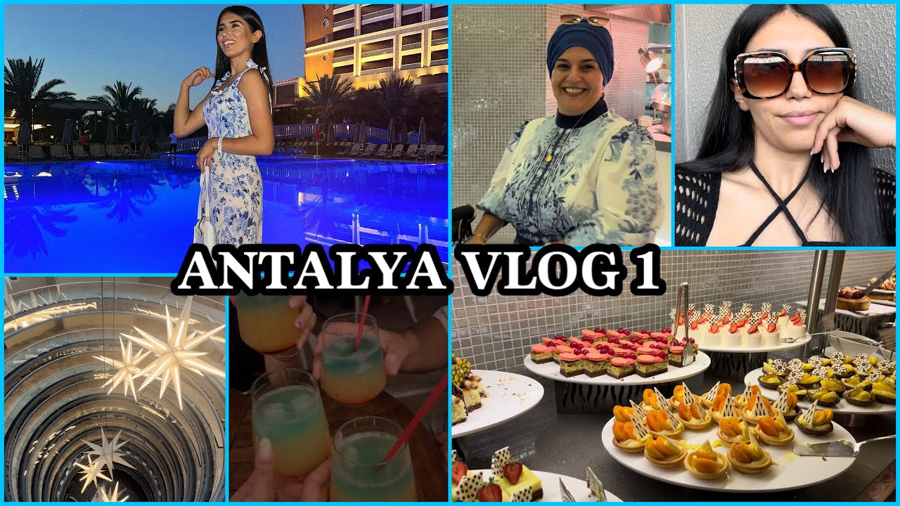 ANTALYA TATİLİMİZ BAŞLASIN☀️ANNEMLERLE TATİL💁🏻‍♀️BURAYA BAYILDIK😍KAVUŞTUK🥰ODA TURU - GÜNLÜK VLOG