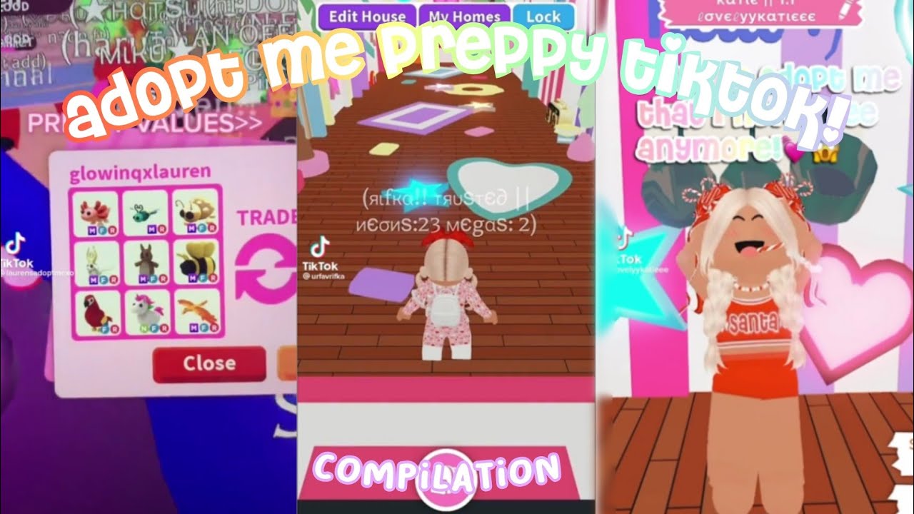 adopt me preppy tiktok compilation!//it's Firdcxs