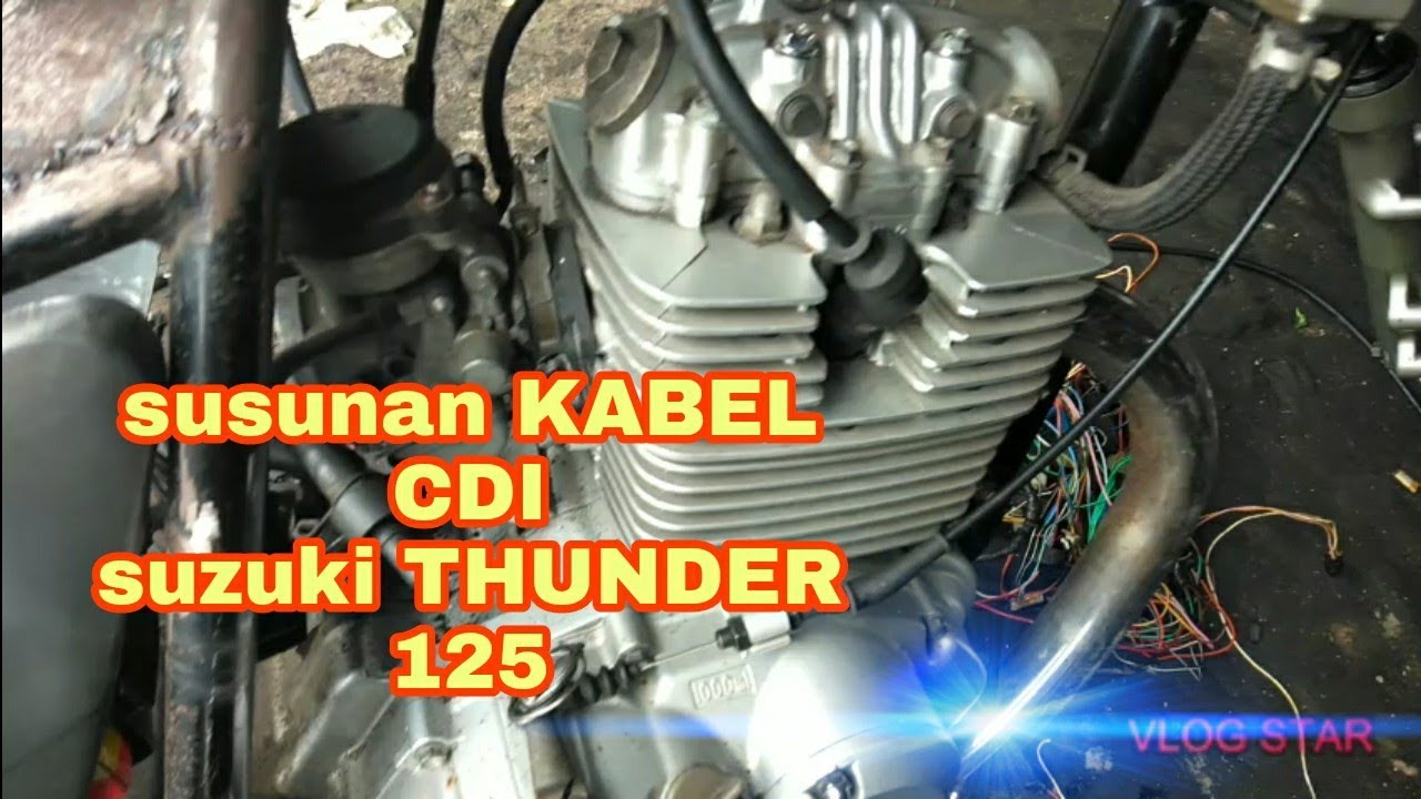 susunan JALUR KABEL CDI Suzuki THUNDER 125