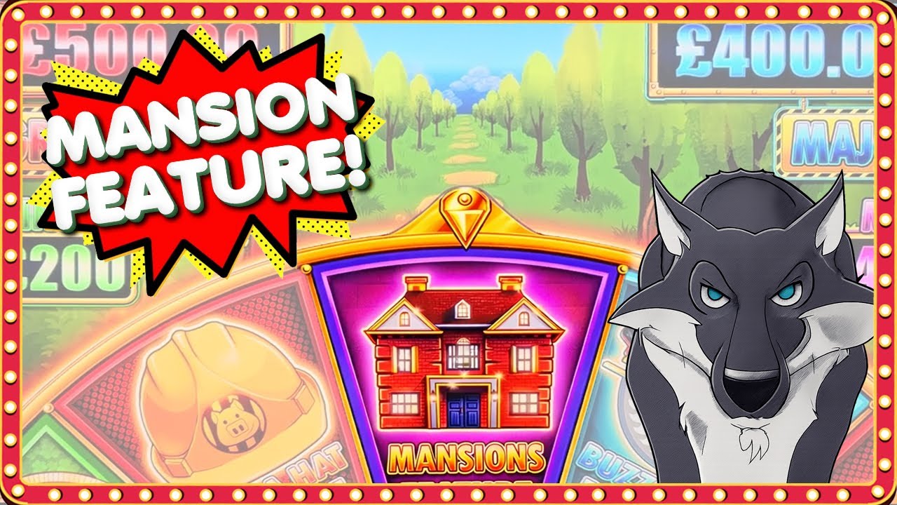 Very RARE Mansions Feature! Huff n More Puff Slot 🐷🐺