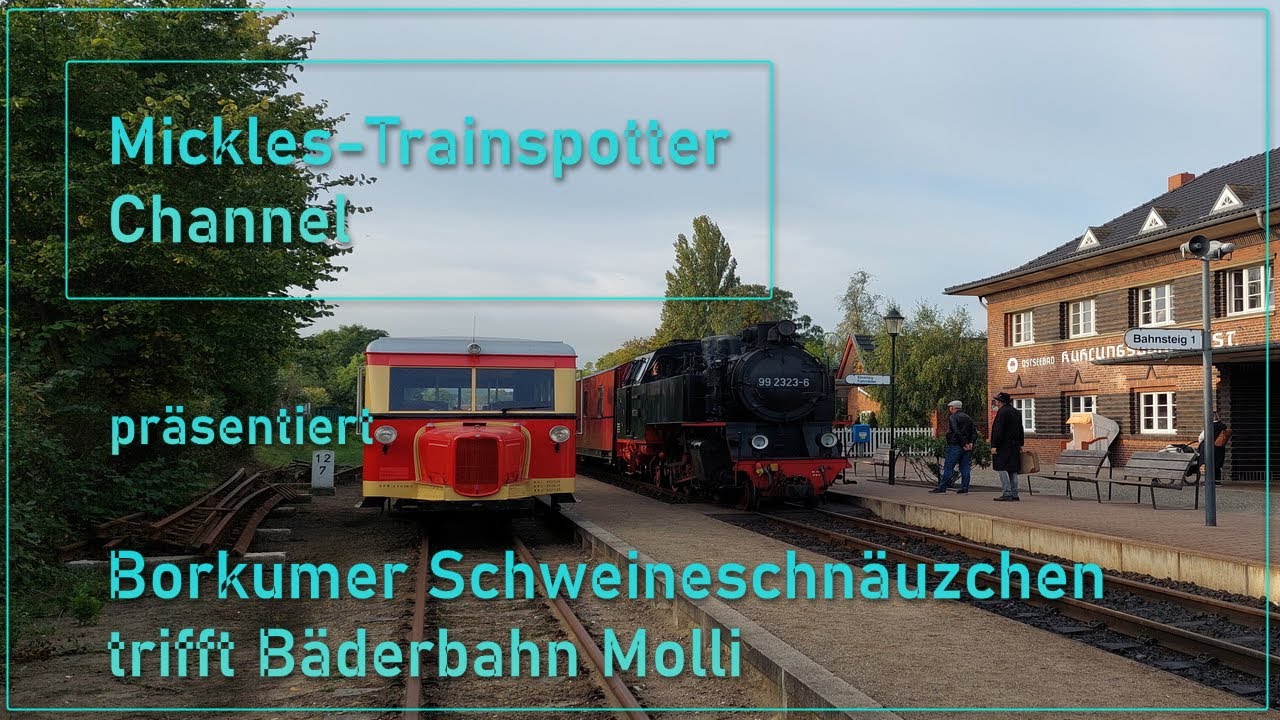☆☆☆ Borkumer Schweineschnäuzchen trifft Bäderbahn Molli ☆☆☆