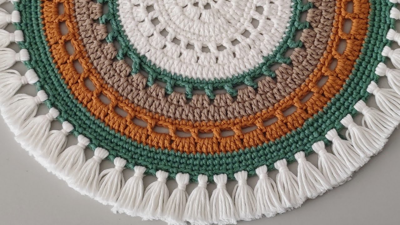 Çok Kolay ve Gösterişli Tığ İşi Supla Yapılışı ve Modelleri - How to Crochet Placemat