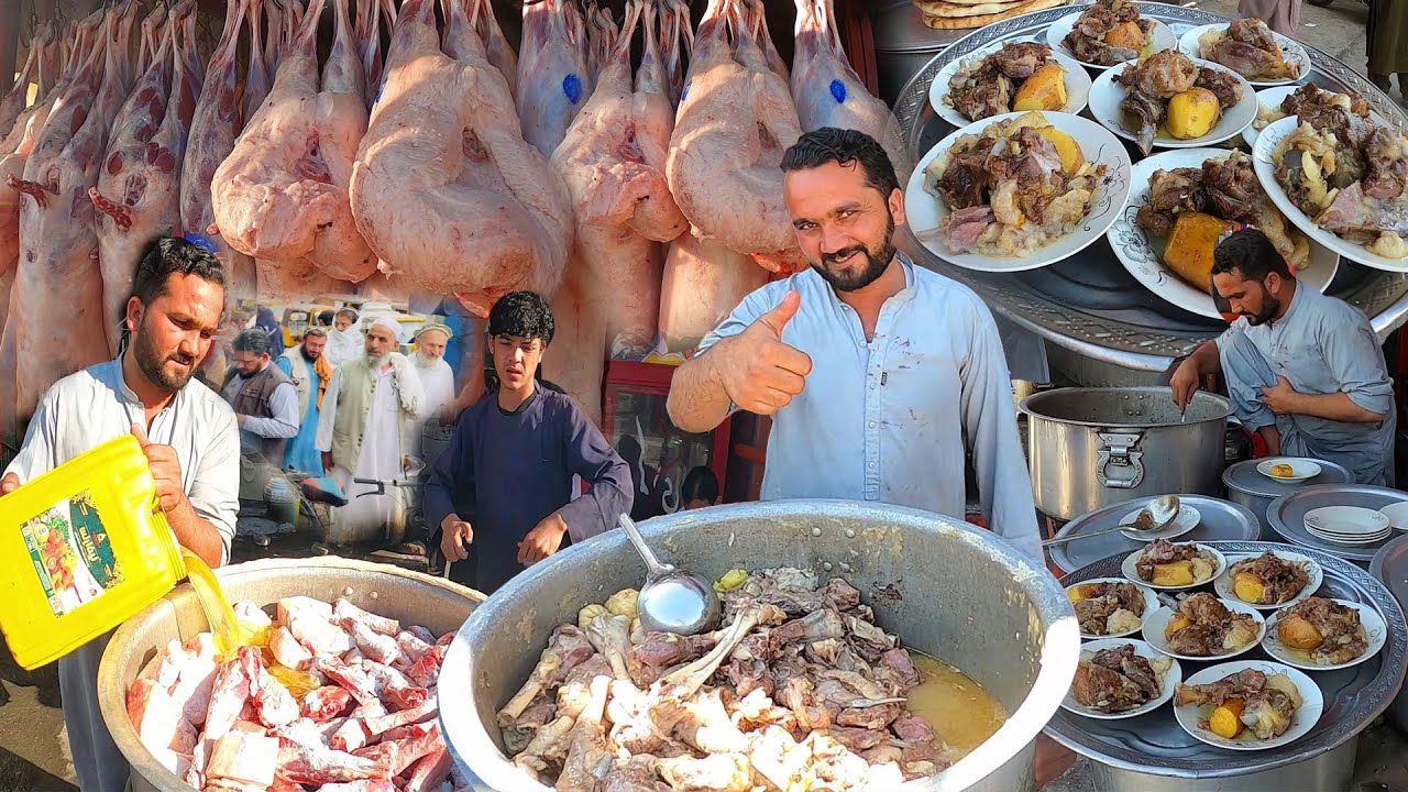 Nadeem Famous Roosh recipe in Marko Bazaar Afghanistan | Dumpukht recipe | Traditional street food