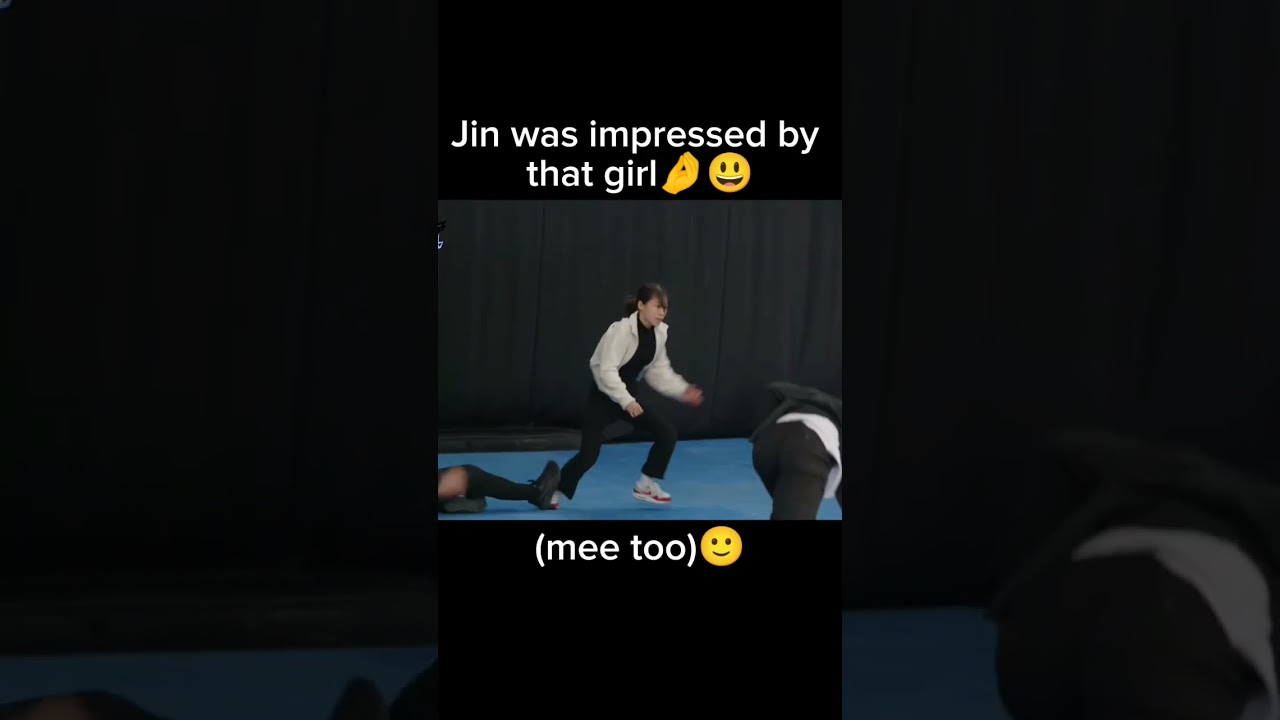Same jin same 😃she is fire💥🔥🤌😖 #bts #runepisode #jin #shorts