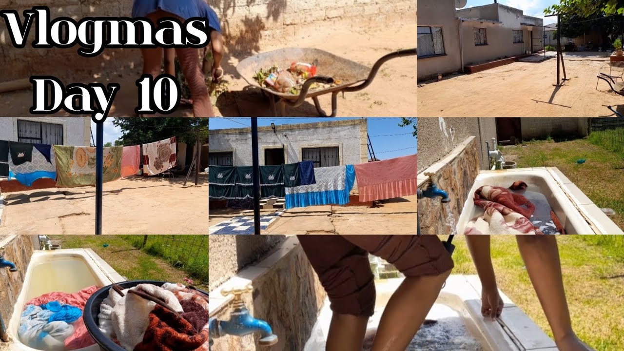 VLOGMAS 2025|December reset|productive day washing blankets|cleaning the yard| #southafricanyoutuber