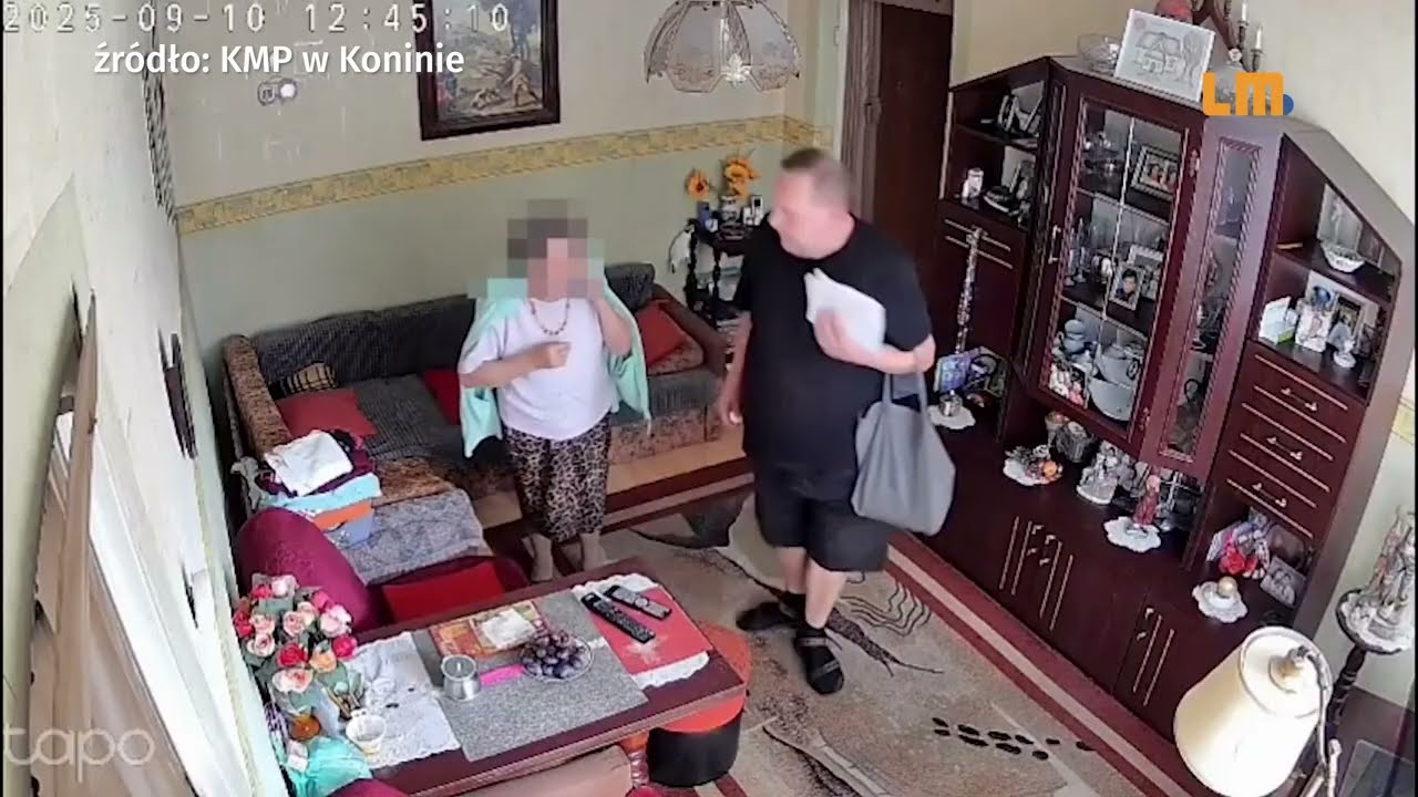 Oszust nagrany w domu 86-latki w Koninie! Policja szuka sprawcy