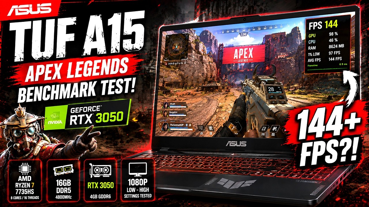 Can ASUS TUF A15 Hit 144 FPS in Apex Legends? | Ryzen 7 7735HS & RTX 3050 2026 Review