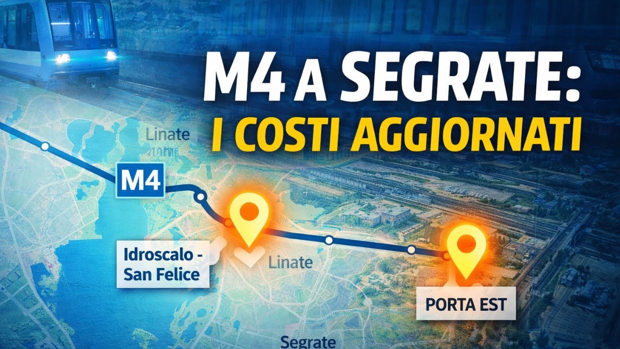 M4 a Segrate: conti aggiornati e cartina delle due nuove fermate