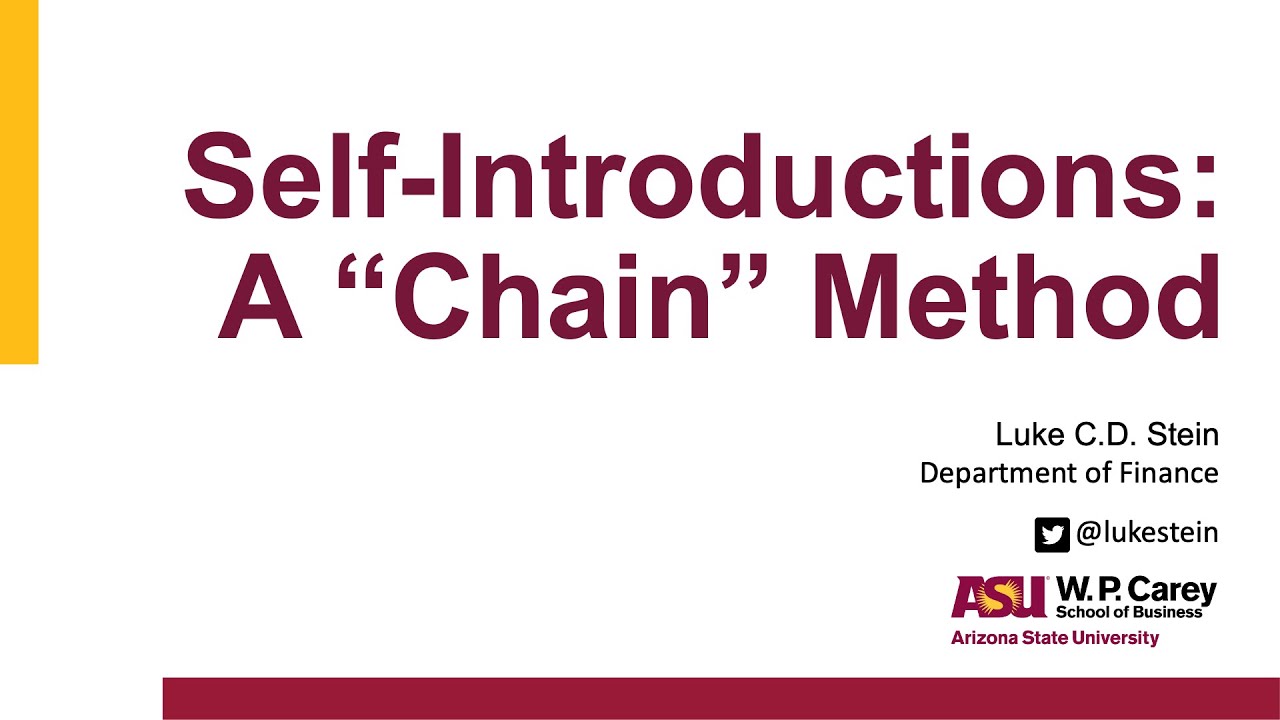 First day of class student self-introductions: A “chain” method