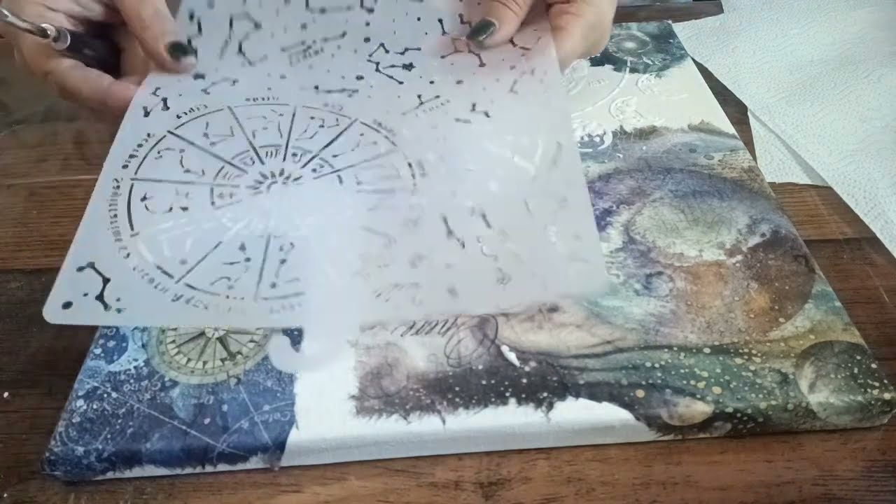 Atelier débutant papier de riz @libertecreative8241 @Stamperiainternational #mixedmedia #cosmosinfinity 😍