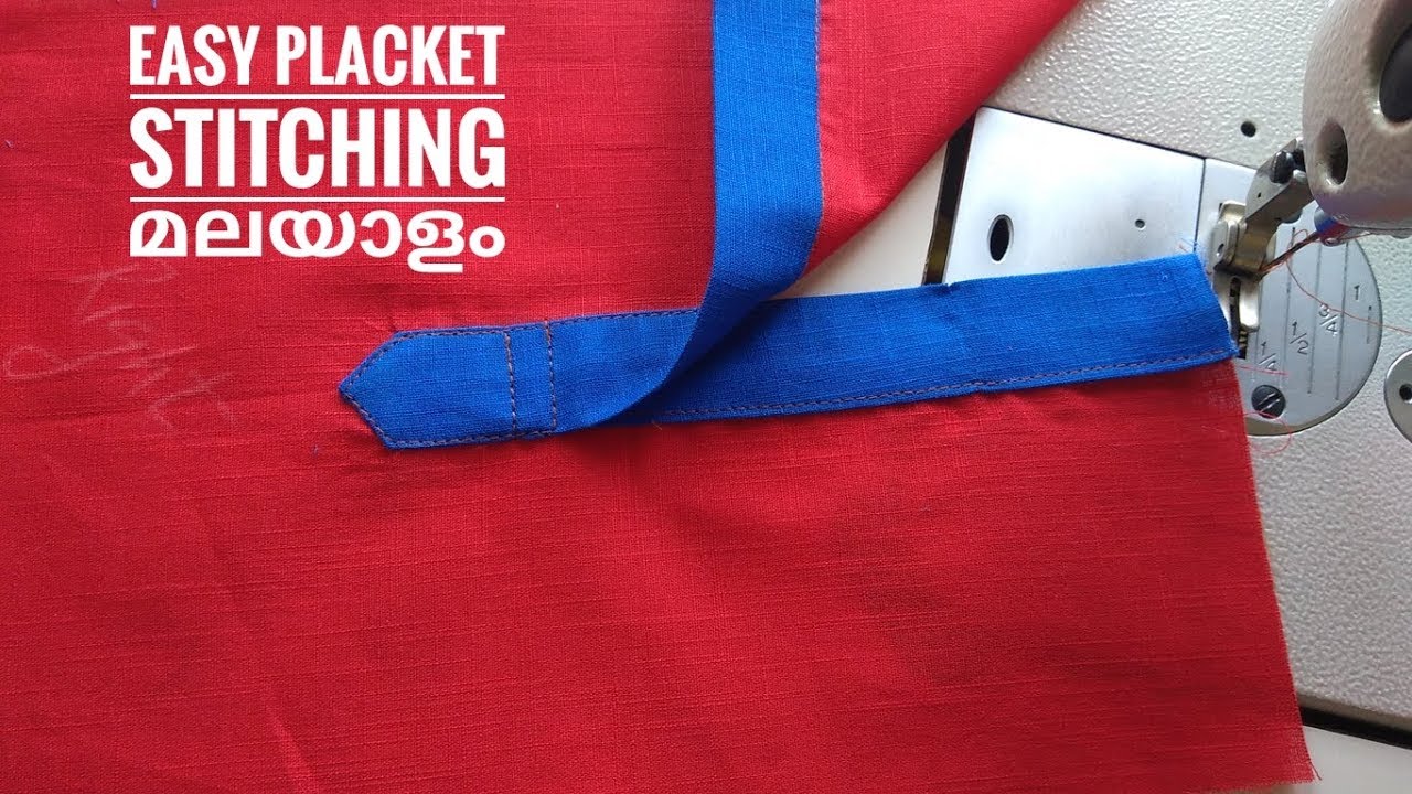 Placket stitching made easy malayalam stitching EMODE Malayalam Stitching