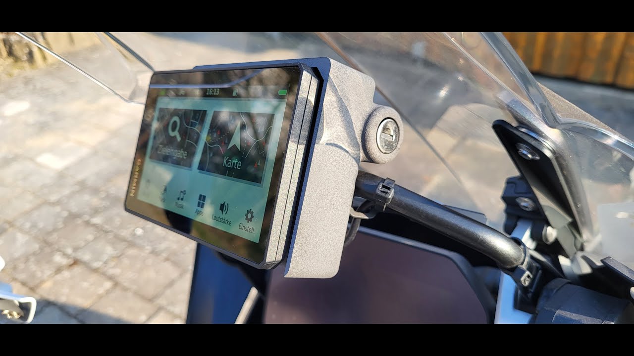 Abschlie&szlig;bare Halterung Garmin ZUMO XT / XT2 Diebstahlsicherung auf 12mm Achse