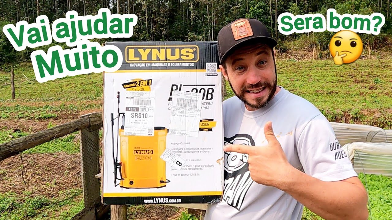 PULVERIZADOR COSTAL ELETRICO LYNUS PI-20B/CHEGOU PRA AJUDAR /MONTANDO E TESTANDO