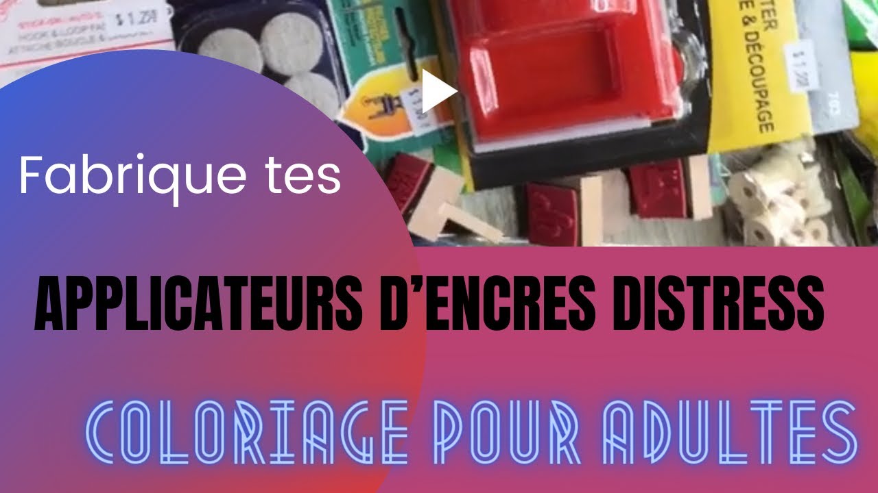LABORATOIRE de recherches: Fabriquer ses APPLICATEURS d’encres Distress, coloriage pour adultes !