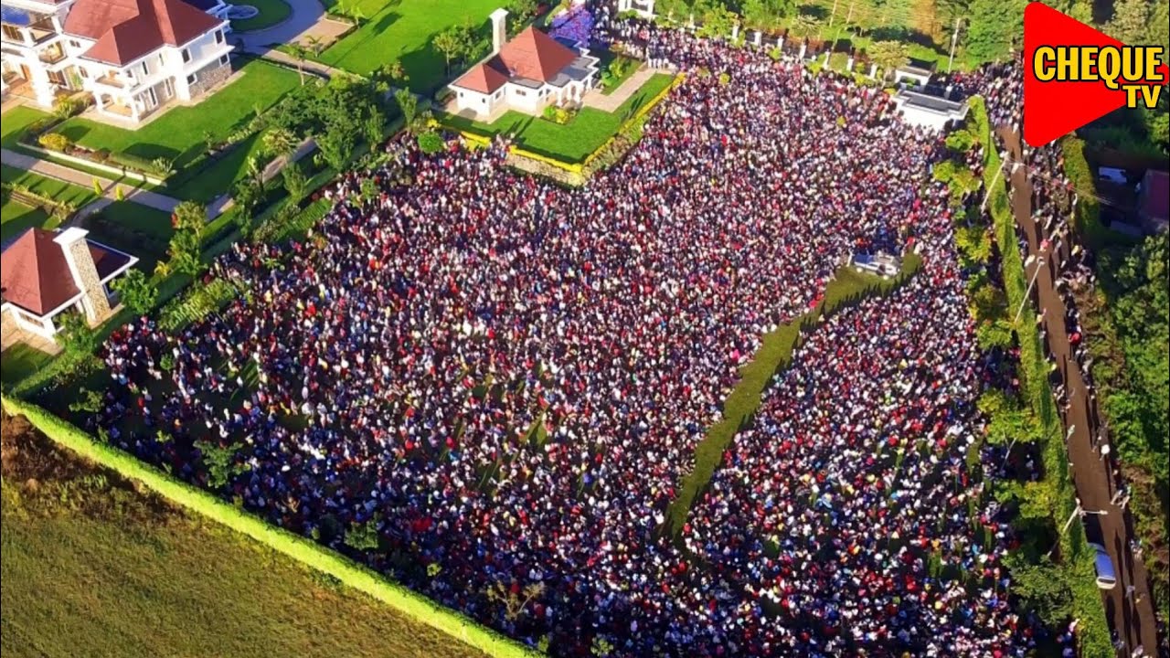 Aerial Footage Shows Thousands Storm Governor Susan Kihika’s Ngata Residence for Xmas Goodies 