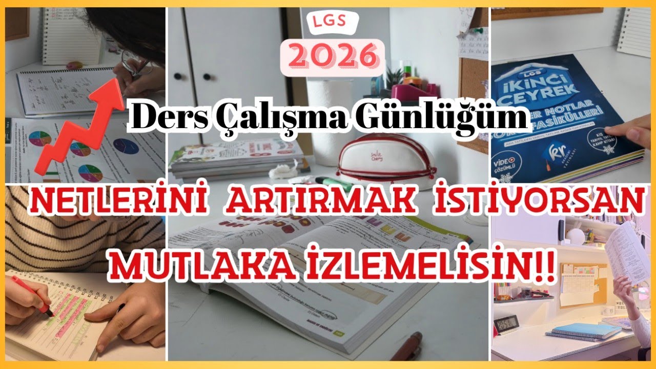 🎯LGS 2026 Ders Çalışma Günlüğüm/ LGS puanımı Nasıl Artırırım? / Verimli Ders Çalışma İpuçları 