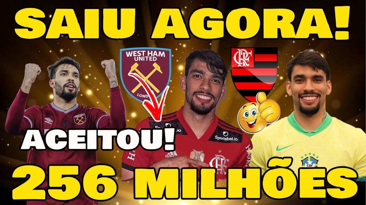 WEST HAM ACEITA PROPOSTA DO FLAMENGO POR PAQUETÁ! 256 MILHÕES, SERÁ A MAIOR CONTRATAÇÃO DA HISTÓRIA!