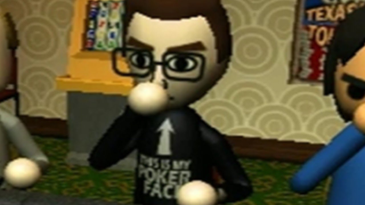 5 Miis Pick Their Noses for 30 Minutes While Sitting Around a Poker Table