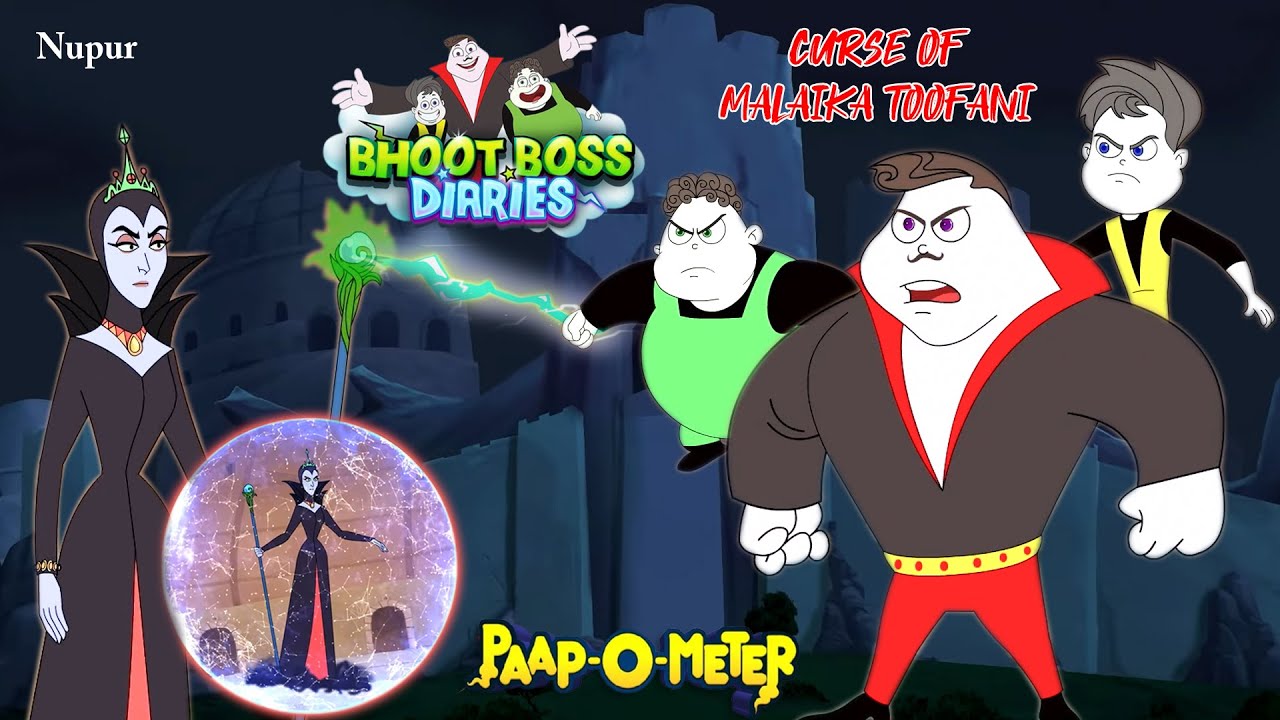Mallika Toofani Vs Bhoot Boss | Paap-O-Meter Movie | Curse of Mallika Toofani Cartoon Movie