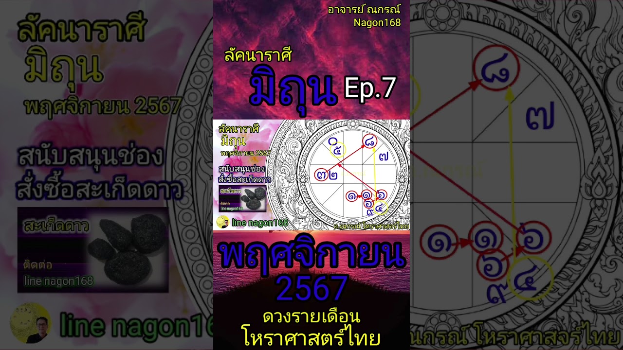 #ดูดวง #ราศีมิถุน #พฤศจิกายน #ดวงชะตา #ดวงรายเดือน #โหราศาสตร์ไทย #อาจารย์ณกรณ์ #12ราศี #nagon168