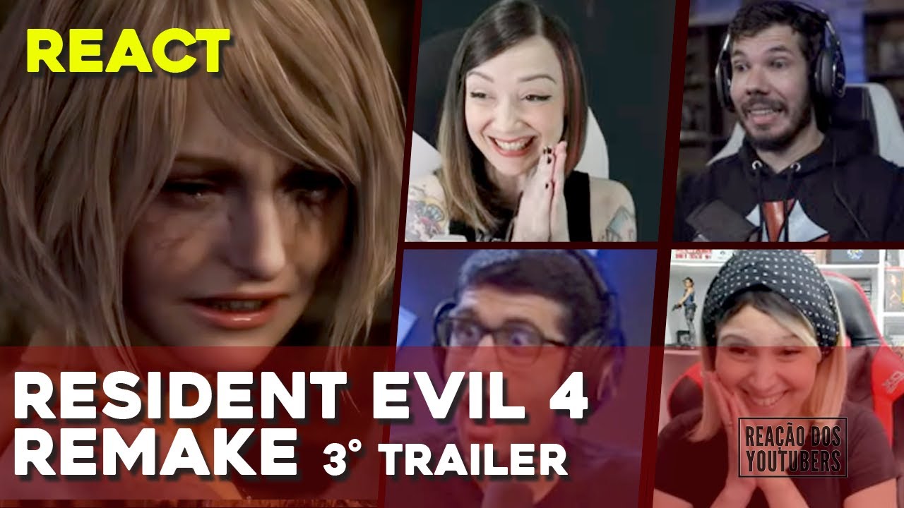 RESIDENT EVIL 4 REMAKE (TRAILER FINAL) REACT DOS YOUTUBERS