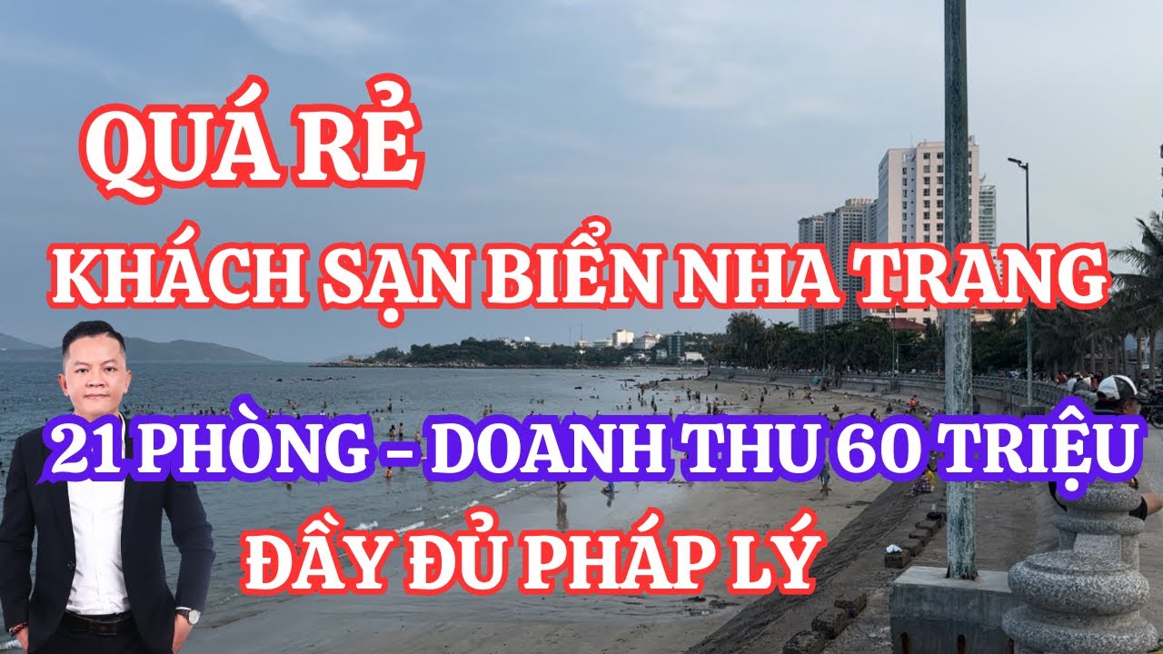 Quá Rẻ, Bán Khách Sạn Biển Nha Trang 21 phòng Thu Nhập trên 60 triệu mỗi tháng, đầy đủ pháp lý