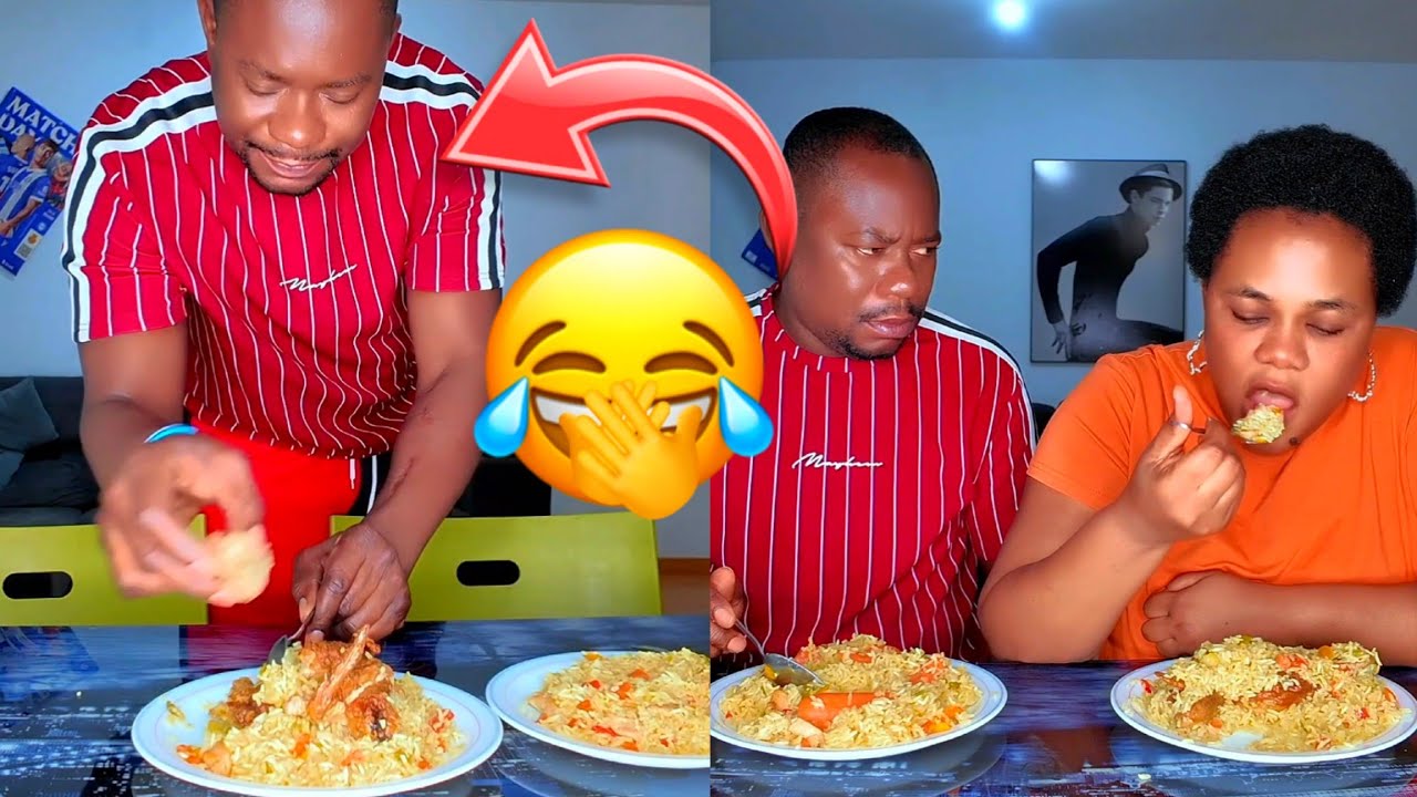 When the table turns, husband didn't see this coming , African food mukprank, mischievous couple 